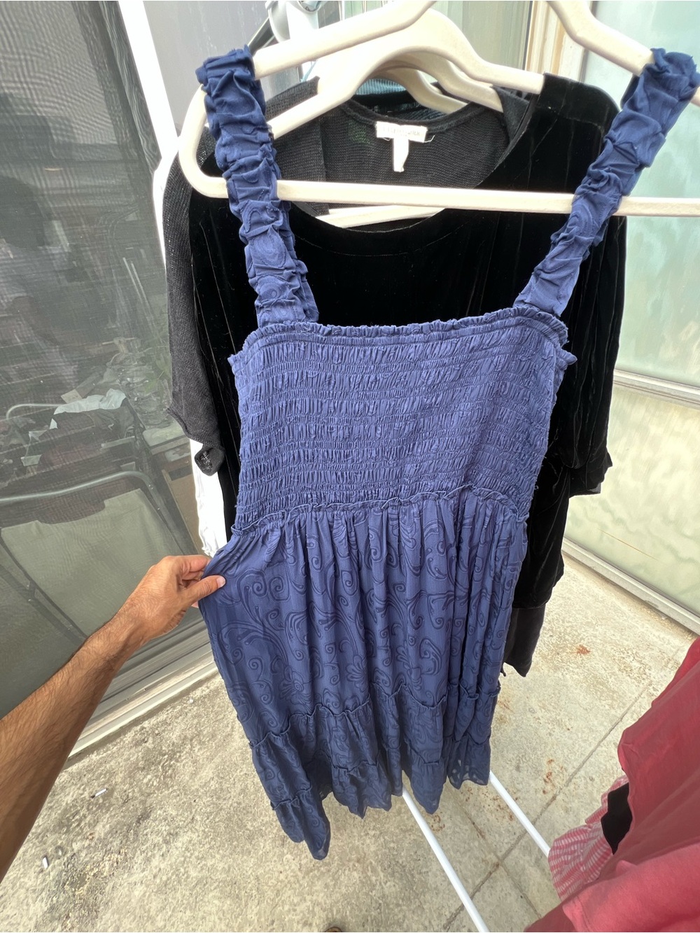 Lilly Pulitzer Navy Blue Smocked Sundress with Ruffle Straps